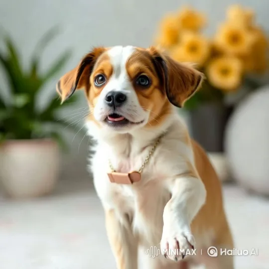 Charming Indoor Scene of a Small Dog – AI Generated Video | Hailuo AI