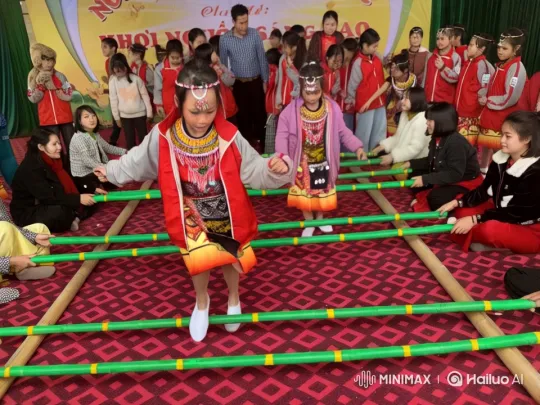 Children Perform Traditional Dance at Cultural Celebration – AI Generated Video | Hailuo AI