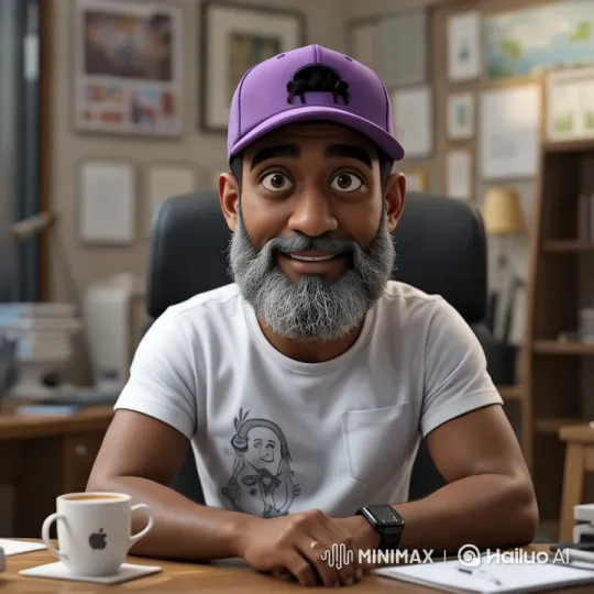 Professional Man Engages Viewers in a Tidy Office Setting – AI Generated Video | Hailuo AI