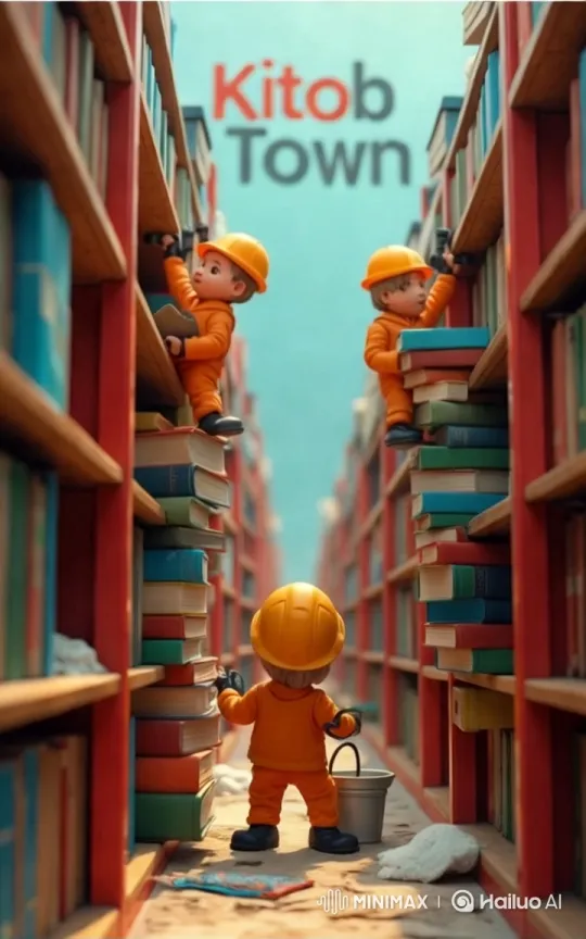 Whimsical Library Scene: Animated Characters Interact with Books – AI Generated Video | Hailuo AI