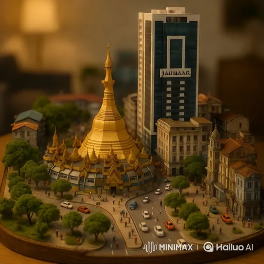 Miniature Buddha Statue Construction Panorama – AI Generated Video | Hailuo AI