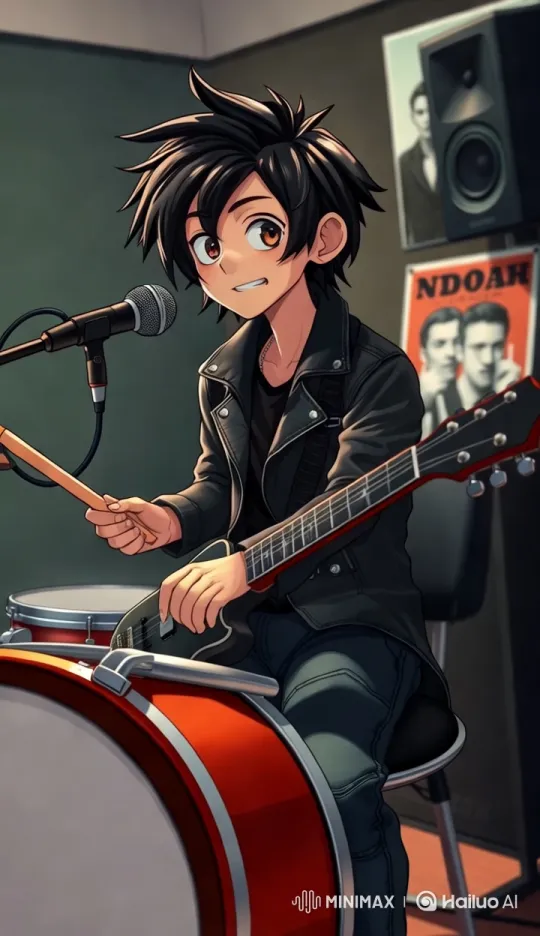 Young Musician Showcases Talent in Modern Studio – AI Generated Video | Hailuo AI