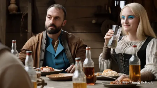 Rustic Romance: Outlaw Leader and His Companion Share a Moment – AI Generated Video | Hailuo AI