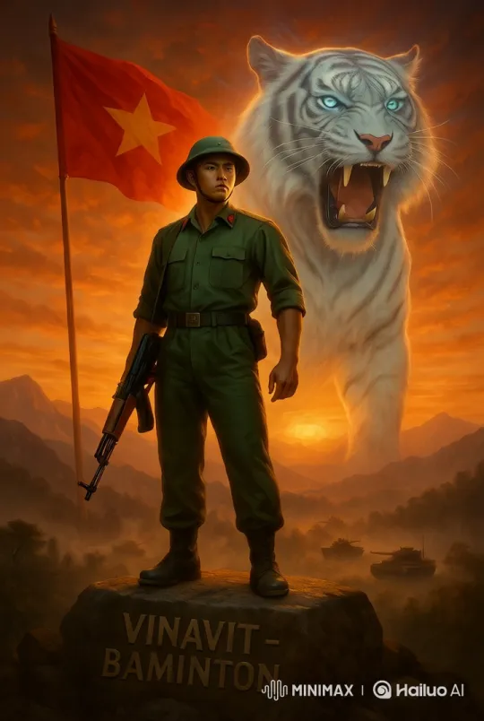 Vietnamese Soldier Guarding with Sacred Tiger Symbolism – AI Generated Video | Hailuo AI