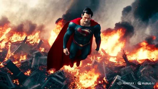 Superman: Majestic in Ruin Amidst Cinematic Chaos – AI Generated Video | Hailuo AI