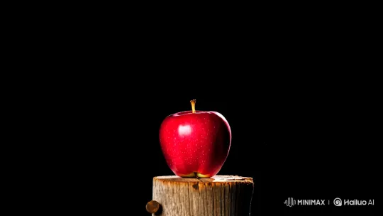 Slow-Motion Explosion of an Apple on Wood – AI Generated Video | Hailuo AI