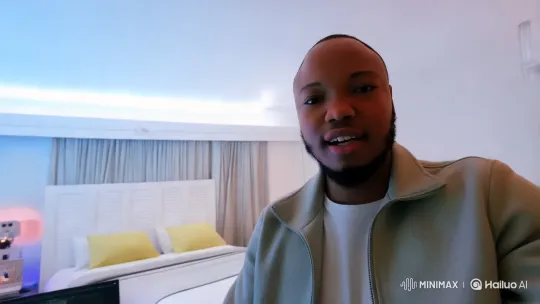 Modern Tech Meets Luxurious Comfort in Neon Bedroom – AI Generated Video | Hailuo AI