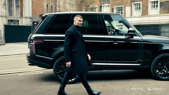 Hard Man Approaches Black Range Rover in Urban Setting – AI Generated Video | Hailuo AI