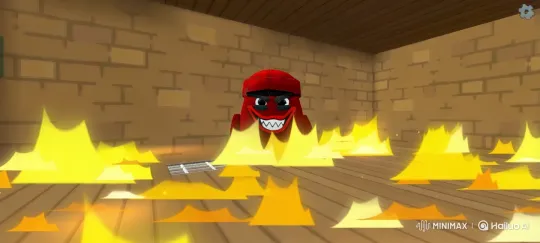 Meet Chicken: Floating in Fiery Room with Dynamic Flames – AI Generated Video | Hailuo AI
