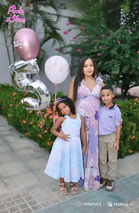 Family Celebrates Special Occasion in Colorful Outfits – AI Generated Video | Hailuo AI