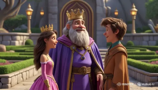 Royal Family Scene in Disney Pixar Style – AI Generated Video | Hailuo AI