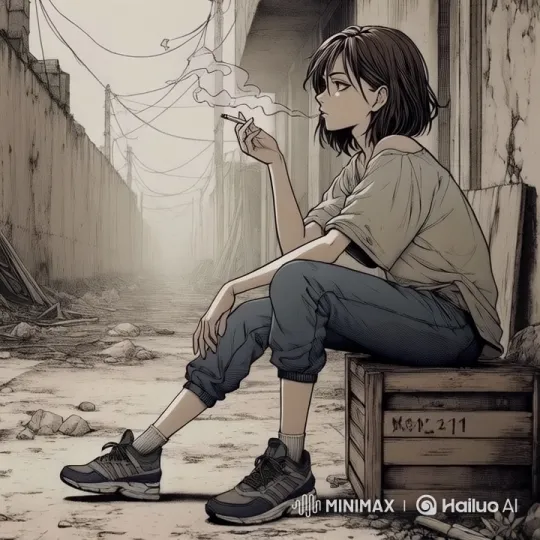 Contemplative Woman in a Desolate Alley - Live2D Short – AI Generated Video | Hailuo AI