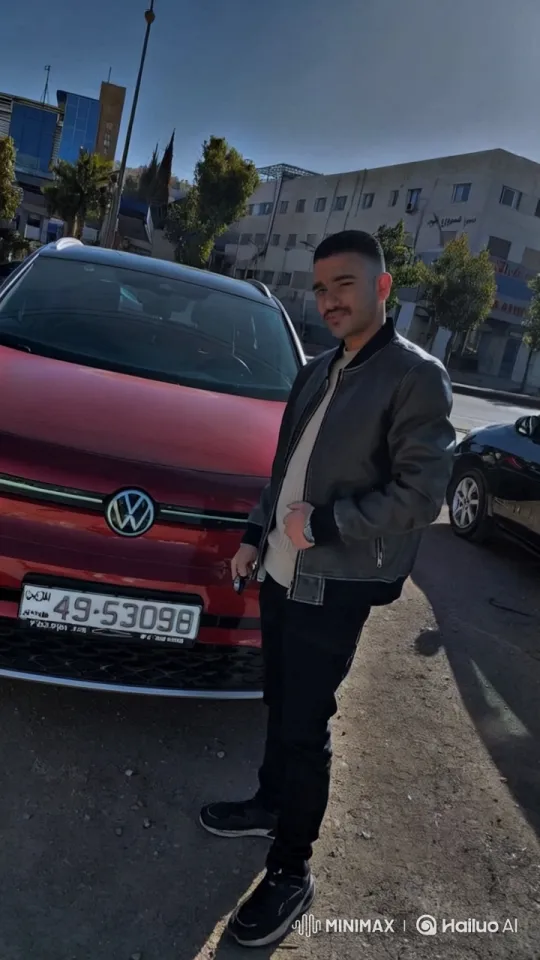 Man with Keys Stands by Red Volkswagen – AI Generated Video | Hailuo AI