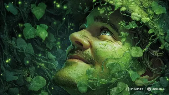 Harmonious Communion: Person and Nature Intertwined – AI Generated Video | Hailuo AI