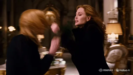 Jolie and Kidman in Opulent Room Fight Scene – AI Generated Video | Hailuo AI