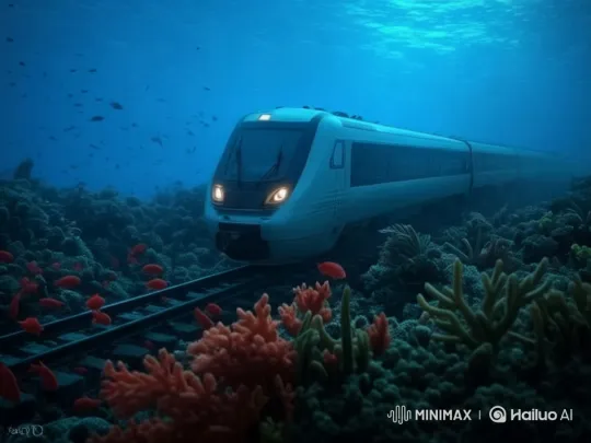 Futuristic Train Glides Through Serene Underwater World – AI Generated Video | Hailuo AI