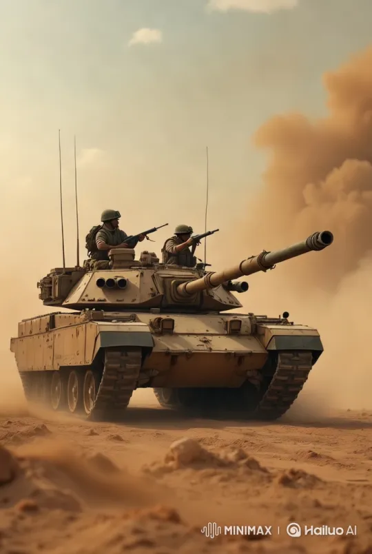 Sergeant Khaled's Sacrificial Charge in Desolate Sands – AI Generated Video | Hailuo AI