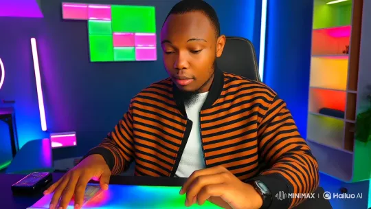 Tech-Themed Room with Futuristic Comfort Features – AI Generated Video | Hailuo AI