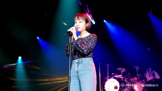 Mysterious Stage Performance: Young Singer Enthralls with 'Number One Girl' – AI Generated Video | Hailuo AI