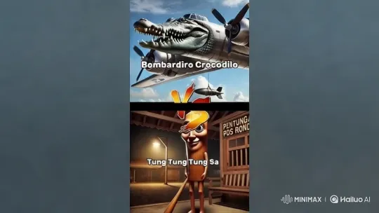 Dramatic Confrontation: Crocodile Bomber Plane vs. Street Fighter – AI Generated Video | Hailuo AI