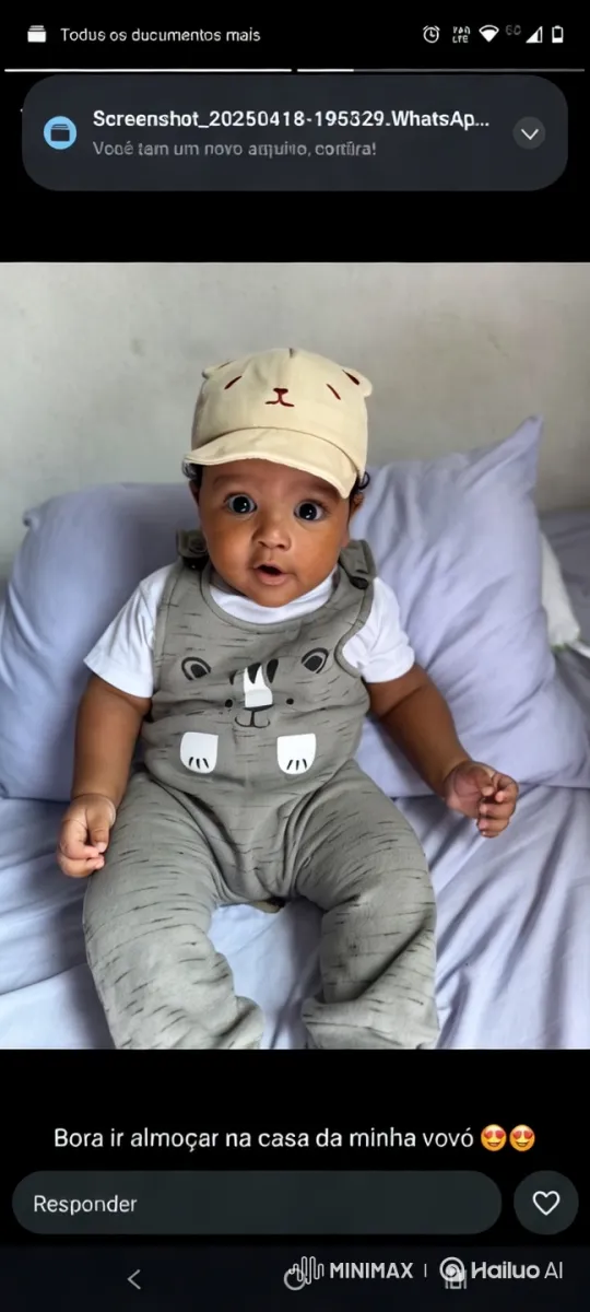 Baby in Charming Outfit Prepares for Grandmother's Lunch – AI Generated Video | Hailuo AI