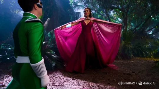Bruna Marquezine Enchants in Ethereal Marsala Red Seduction – AI Generated Video | Hailuo AI