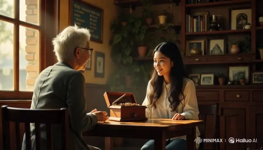 Intimate Conversation in a Cozy, Sunlit Room – AI Generated Video | Hailuo AI