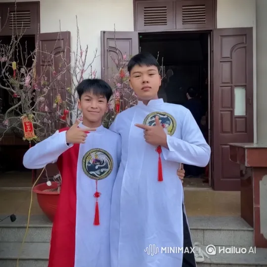 Traditional Attire Kung Fu Fight with Festive Aesthetic – AI Generated Video | Hailuo AI