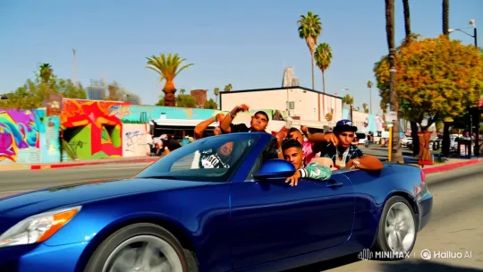 Latino Rappers Embrace LA's Vibrant Streetscape – AI Generated Video | Hailuo AI