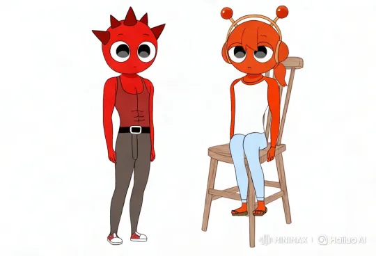 Aesthetic Fight Scene with Red Characters – AI Generated Video | Hailuo AI