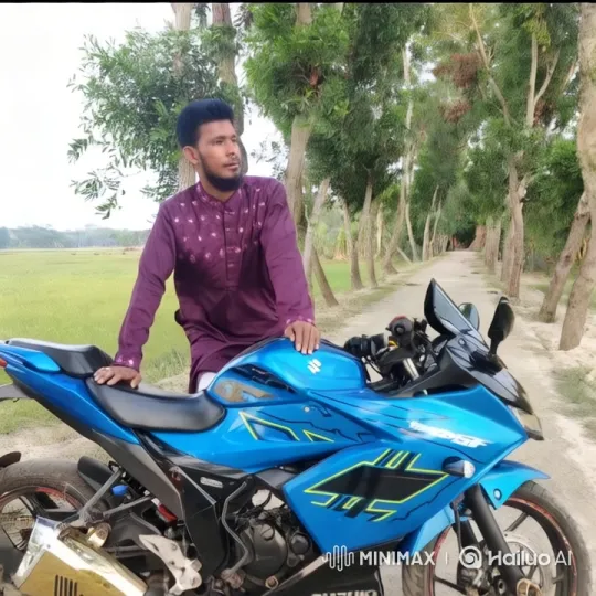 Palestinian Man Rides Motorcycle Through Countryside – AI Generated Video | Hailuo AI