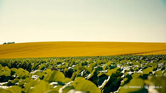 Rural Life: Farmer's Connection to Expansive Farmland – AI Generated Video | Hailuo AI