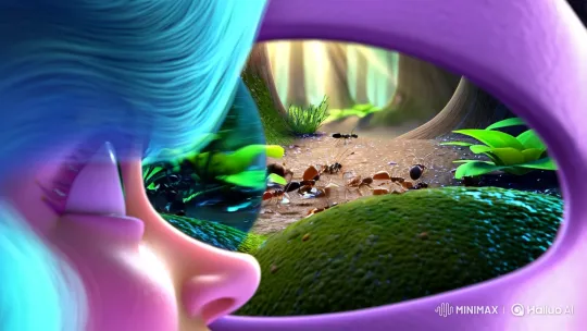 Mermaid Explores Ant World Through Enchanted Crystal – AI Generated Video | Hailuo AI