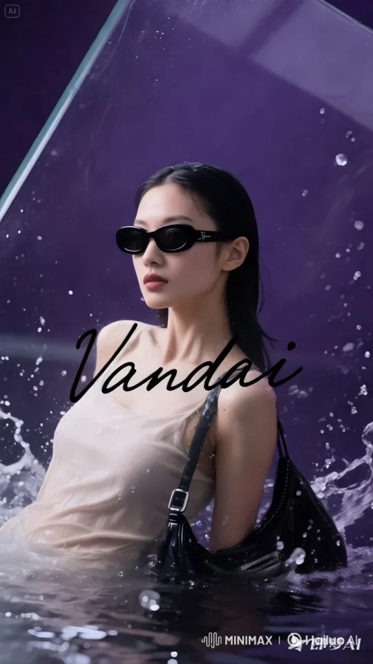 Elegant Woman in Water: Captivating High-Energy Advertisement – AI Generated Video | Hailuo AI