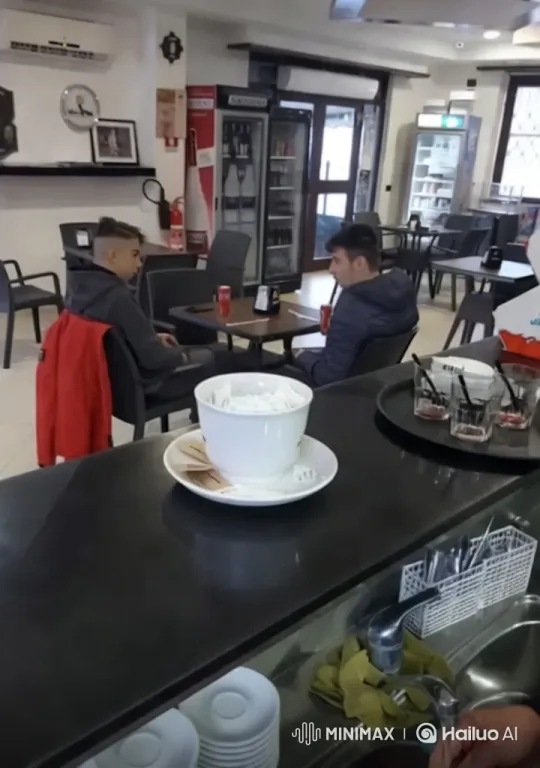 Café Confrontation: Tense Altercation Escalates – AI Generated Video | Hailuo AI