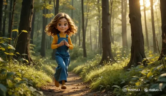 Jenna's Secret Friendship: A Monkey's Gift in the Forest – AI Generated Video | Hailuo AI