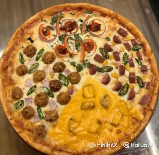 Creative Pizza Ingredients Animation with Music – AI Generated Video | Hailuo AI
