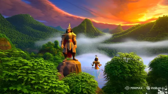 Vietnamese Myth: Son Tinh and Thuy Tinh's Epic Confrontation – AI Generated Video | Hailuo AI