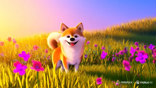 Shiba Inu Cooks in Enchanted Meadow Kitchen Scene – AI Generated Video | Hailuo AI