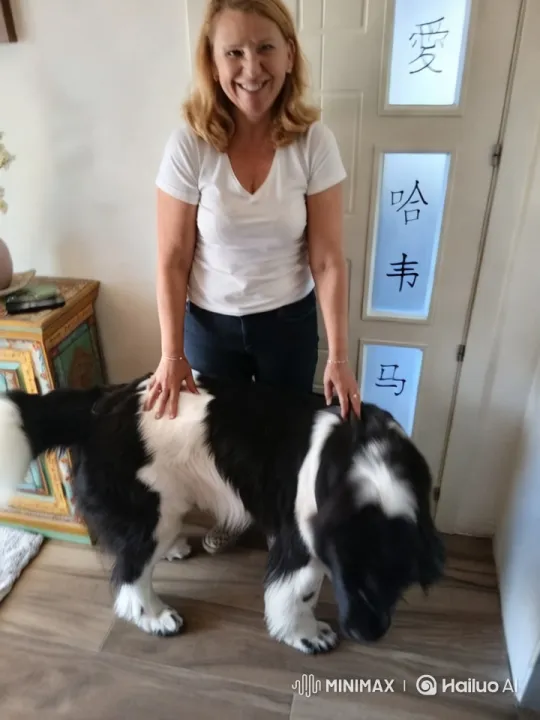 Woman and Dog in Cozy, Aesthetically Styled Room – AI Generated Video | Hailuo AI