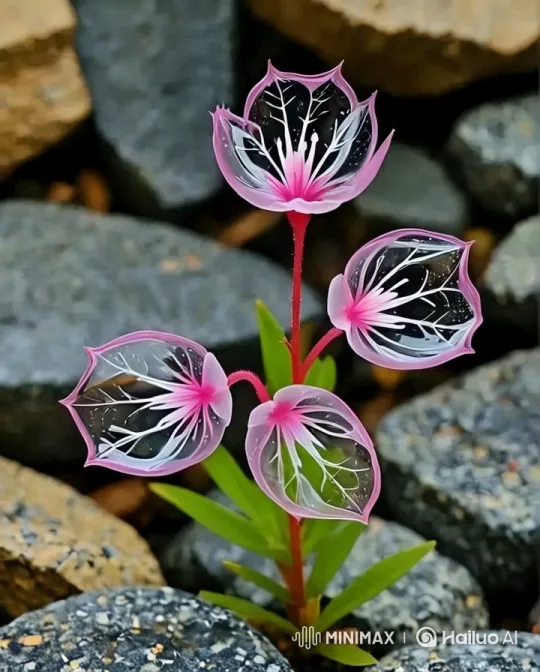 Delicate Flower Waves in Rocky Environment – AI Generated Video | Hailuo AI