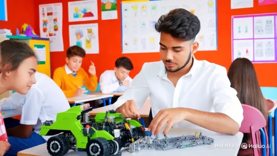 Young Inventor Showcases Talent Amidst School Life – AI Generated Video | Hailuo AI