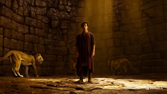 Daniel Amidst Lions: A Study in Serenity and Courage – AI Generated Video | Hailuo AI