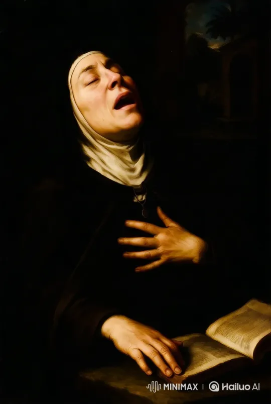 Aesthetic Portrayal of Saint Milena in Spiritual Ecstasy – AI Generated Video | Hailuo AI