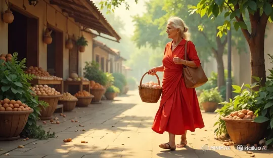 Aesthetic Walk Through a Serene Village Market – AI Generated Video | Hailuo AI