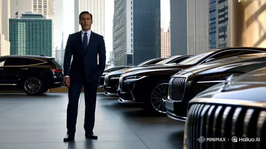 Opulent Portrait of a Businessman in Luxury Setting – AI Generated Video | Hailuo AI