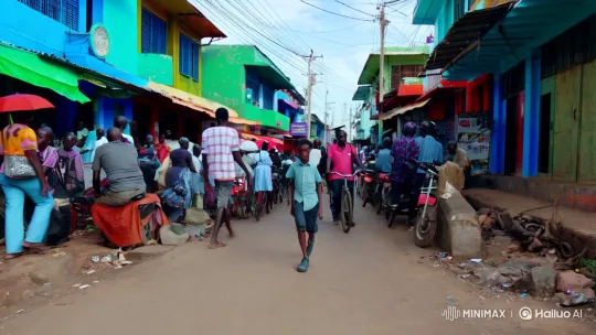 Resilient Boy's Journey in Calabar's Bustling Streets – AI Generated Video | Hailuo AI