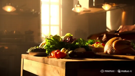 Culinary Artistry: A Chef's Craft in Golden Light – AI Generated Video | Hailuo AI