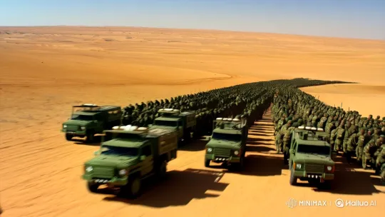 Egyptian Army Protects Gaza with Dramatic Air Defense Showdown – AI Generated Video | Hailuo AI