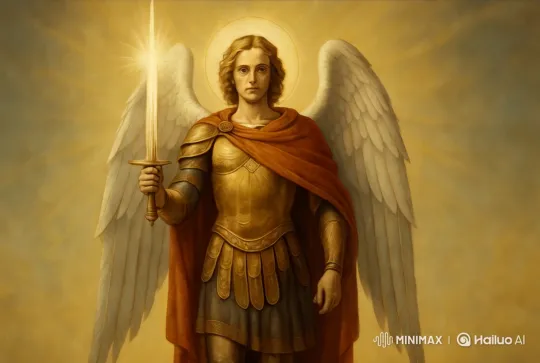 Archangel Michael: Celestial Guardian with Soft Animation – AI Generated Video | Hailuo AI